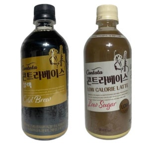 칸타타 콘트라베이스 저칼로리 라떼 블랙 2종 6개씩 500ml x 12개입 /s