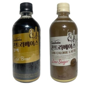 칸타타 콘트라베이스 저칼로리 라떼 블랙 2종 10개씩 500ml x 20개입 /s