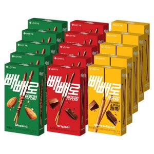 롯데 빼빼로 3번들 123g x 5개