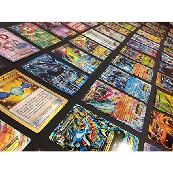 포켓몬 TCG 레어 일반 미사용 홀로그램 EX 메가 또는 풀아트 카드 확정 100장 세트