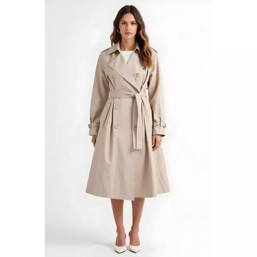 Modenaire 더블-Breasted Trench 코트 + 벨트 865072
