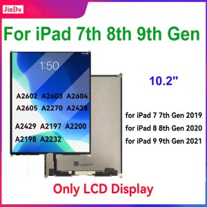 10.2인치 AAA+ LCD 아이패드 7세대 8세대 9세대 2021년형 LCD 교체용 아이패드 7 아이패드 8 아이패드 9 LCD 디스플레이 A2602 A2603 A2604 A26