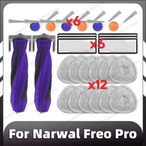 Narwal Freo Pro 교체 메인 사이드 브러시 HEPA 필터 걸레 패드 먼지 봉투 예비 부품 액세서리와 호환 가능