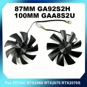 GA92S2H GAA8S2U 87/100MM 비디오 카드 팬, ZOTAC RTX2060 2070S 미니 디스트로이어 쿨러용