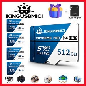 EVO PLUS Pro 512GB 엔듀런스 256GB A2 U3 4K 마이크로 TF 128GB 마이크로 TF 카드 SD/TF 플래시 카드 U3 A2 64GB 512GB 메모리 카드