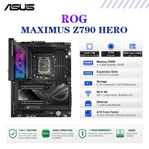ASUS ROG MAXIMUS Z790 HERO 메인보드 소켓 LGA1700 CPU DDR5 7800+(O.C) 메모리 칩셋 Z790 ATX 메인보드