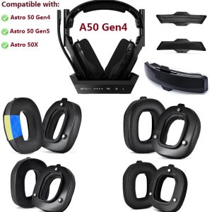 Logitech Astro A50 Gen4 Gen5 A50X 게임용 헤드폰 교체 용 이어 패드 A50 4th 5th Gen 귀마개 이어 베개 헤드 밴드 패드