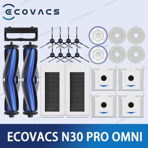 에코백스 디봇 N30 PRO OMNI /YDLX11-1 액세서리 메인 사이드 브러시 걸레 천 HEPA 필터 먼지 봉투 로봇 진공 청소기 예비 부품