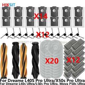 드림 L40S 프로 울트라/ X50s 프로 울트라/ L40s 울트라/ L50s 프로 울트라, 모바 P50s 울트라 메인 사이드 브러쉬 필터 걸레 먼지봉투 부품