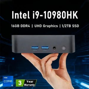 2026년형 최신 휴대용 미니 PC 컴퓨터 인텔 코어 i9 10980HK 32GB DDR4 512GB USB 3.0 SSD WiFi6 BT5.2 미니 PC 데스크탑 컴퓨터