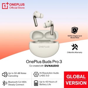 새로운 OnePlus Buds Pro 3 글로벌 버전 TWS 블루투스 이어폰 50dB 노이즈 캔슬링 공간 오디오 (OnePlus 13, 13R, 12, 12R, Nord 4 호환)