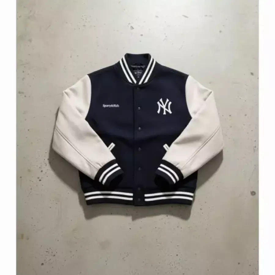 스포티앤리치 SPORTYRICH 홈런 울 바시티 자켓 야구점퍼 크림