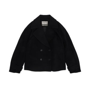 마뗑킴 BELTED BIG LAPEL DOUBLE SHORT COAT