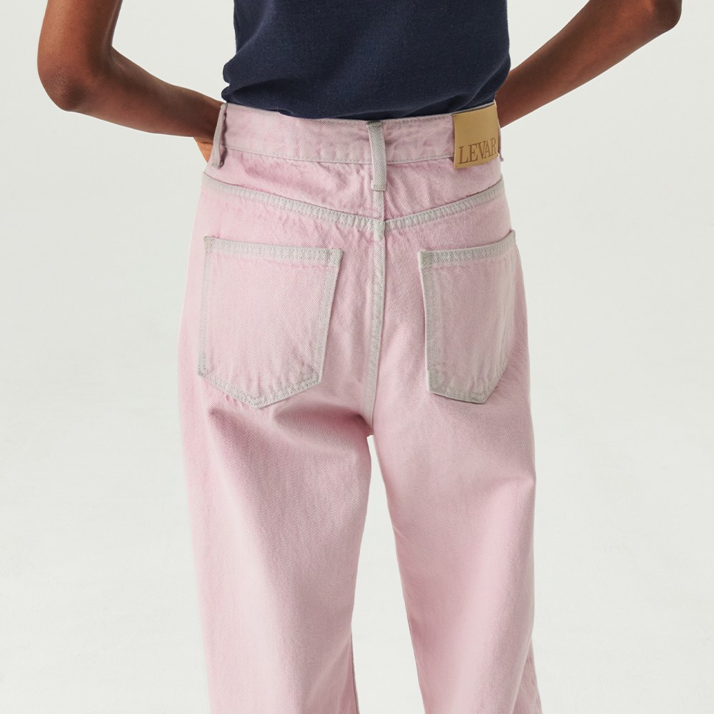 [르바] [12차] Relaxed Fit Denim - Fade Pink