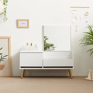 좌식 화장대 거울 화장품수납 85cm P0000QAA (착불)