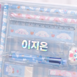 산리오 문구세트 이름 각인 네이밍 입학 졸업 선물, 활짝오브제