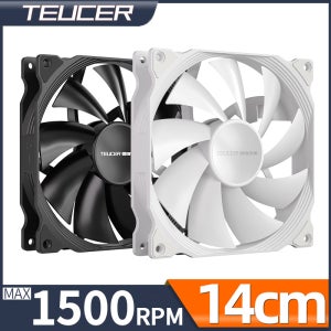 Teucer AF 14025 PC 케이스 냉각 팬 12V 4Pin PWM MHDB 유압 베어링 흰색 14CM 컴퓨터 라디에이터 인공 호흡기 용 자동 팬