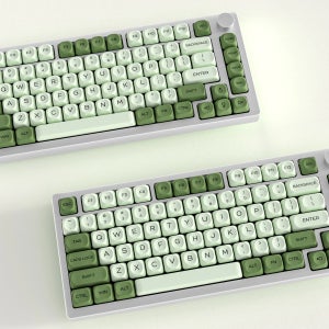 KBDiy 143 키 Matcha Keycaps 기계식 키보드 용 KOA 프로필 PBT 녹색 키 캡 ACE60 ACE68 RAINY75 AK74 gx87 용 맞춤형 ISO