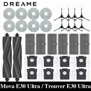 Dreame Mova E30 Ultra / Trouver E30 울트라 로봇 진공 청소기 액세서리 메인 사이드 브러시 Hepa 필터 걸레 천 먼지 봉투 예비