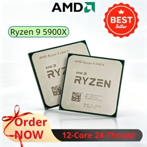 AMD Ryzen 9 5900X 100% 새제품 R9 5900X 3.7GHz~4.8GHz 12코어 24스레드 CPU 프로세서 7NM L2=6MB L3=64M 소켓 AM4 특가 판매