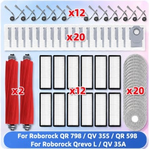 ( 로보락 Q Revo L / Roborock Qrevo L / QV 35A / QV 35S / QR 598 / QR 798 ) 호환 진공 청소기 부품 메인 롤러 사이드 브러시 H
