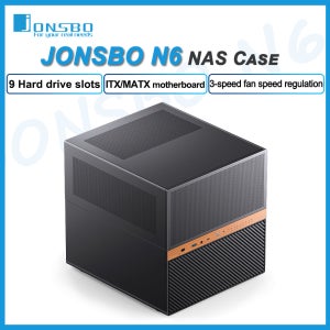 JONSBO N6 NAS 케이스 9개 하드 디스크 포지션 네트워크 스토리지 서버 MATX 데스크탑 섀시는 240 수냉식 듀얼 전원 공급 장치를 지원합니다.