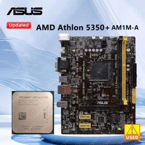 ASUS AM1M-A 마더보드 + Athlon X4 5350 CPU 소켓 AM1 마이크로 ATX 마더보드 DDR3 32GB USB 3.0 PCI-E x16 PCIe 2.0