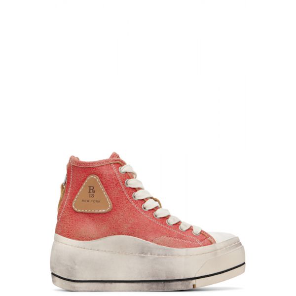 R13 Red Kurt High Top Sneakers 261021F127007