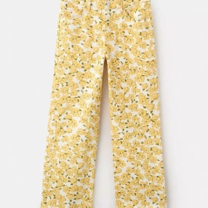 망고 여성 데님 바지 스트레이트 핏 옐로우 플로럴 플로랄 Straight Fit Floral Jeans, Yellow 115386749 157644152