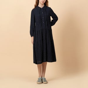 [기비] 도트 패턴 프릴 원피스 GY24A1FRD5339