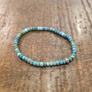 파라오도 사랑한 천연 터키석 카렌실버 원석 팔찌 12월탄생석, 쁘띠메이