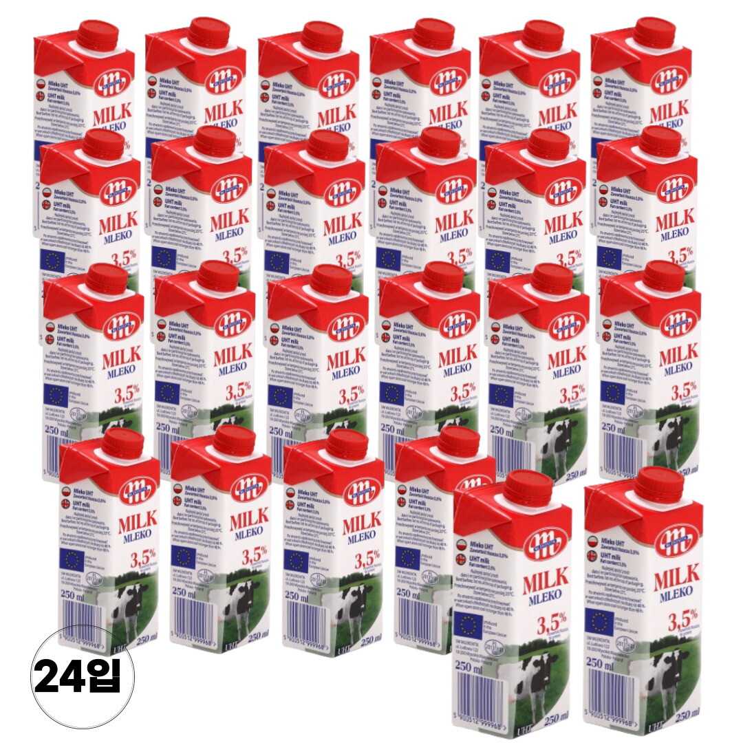 믈레코비타 멸균우유 250ml 24입 (12,820원) (무료)