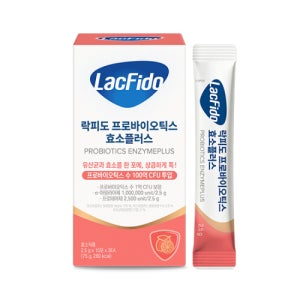 대상웰라이프 락피도 프로바이오틱스 효소 플러스 (2.5g×30포) 30일분 유산균 레몬맛 효소