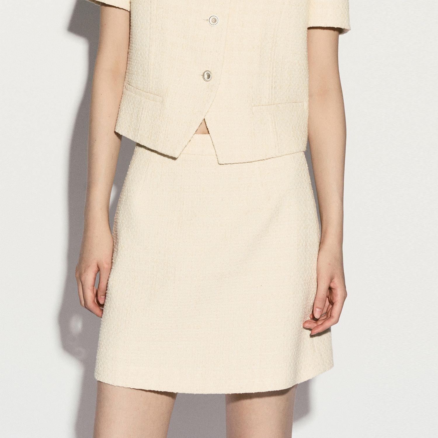 리이 TWEED MINI SKIRT