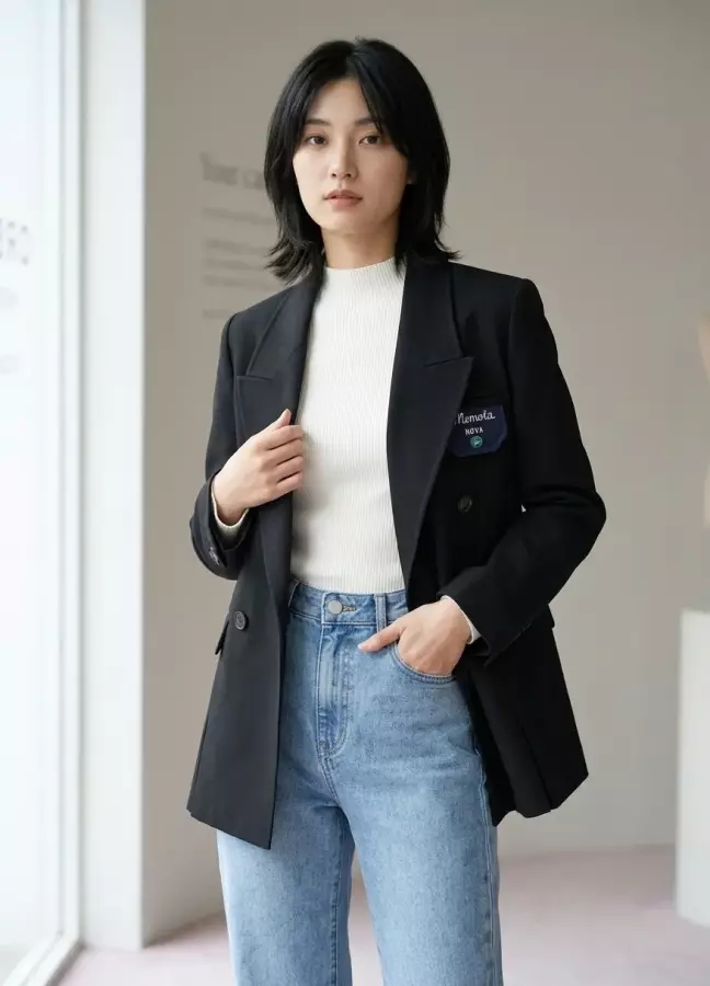 한정수량 잇미샤 클래식 더블 버튼 테일러드 자켓 ITQ3YJK590