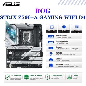 ASUS ROG STRIX Z790-A 게이밍 WIFI D4 마더보드 소켓 LGA1700 CPU DDR4 5333(OC) MHz 메모리 칩셋 Z790 ATX 메인보드