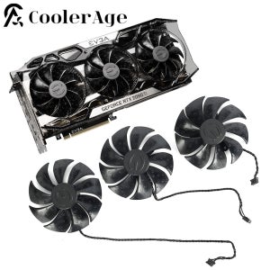 냉각 선풍기 그래픽 카드 선풍기, EVGA GeForce RTX 2080 Ti FTW3 울트라 트리플 87mm PLD09220S12H RTX2080Ti 용 비디오 카드