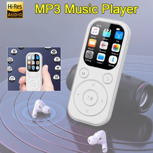2.01인치 슬림형 MP3/MP4 음악 플레이어, 타입-C 포트, 블루투스 5.4, 워크맨, FM 라디오, 전자책, 녹음 기능, 휴대용 음악 플레이어