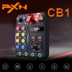 PXN CB1 시뮬레이터 레이스 중앙 제어 상자 다기능 키 제어 상자 RGB 유로 트럭 시뮬레이터 레이싱 게임 사용자 정의 PC