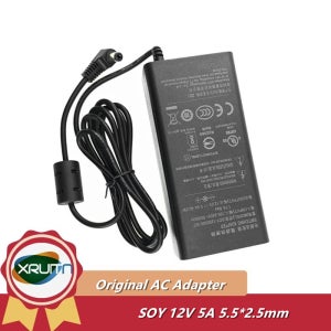 MSI Optix MAG321CQR LED 게이밍 모니터용 오리지널 SOY 12V 5A 어댑터, AG Neovo TX-1902 SOY-1200500-327 TS 모니터용 충전기