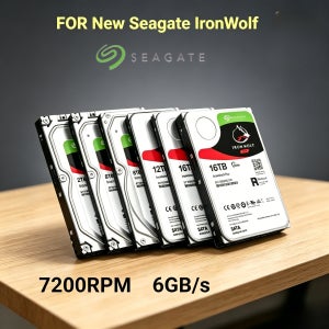 새로운 Seagate IronWolf 3.5인치 SATA3 NAS 하드 드라이브 4TB 6TB 8TB 10TB 14TB 16TB 18TB 7200RPM 6GB/s 내장 스토리지 H