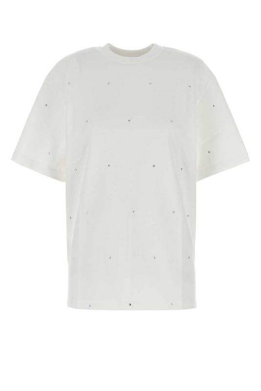 가니 크리스탈 장식 크루넥 티셔츠 T40913683 Crystal Embellished 140416348