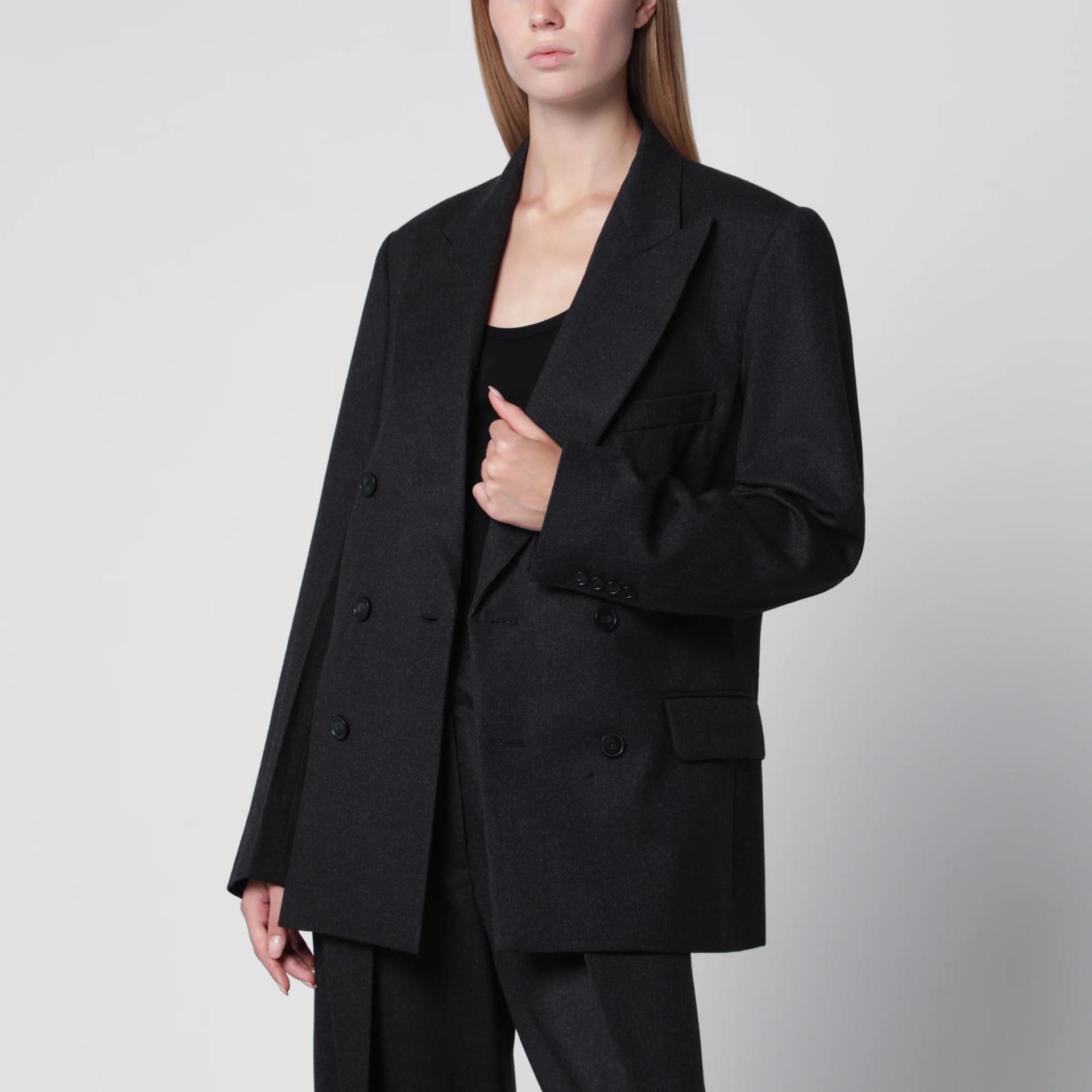 빅토리아 베컴 Dark Grey Double Breasted Wool Jacket 1324WJK005568CWO/XN VIBEC DG 111 6 Grey 포함