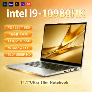 2026년형 14.1인치 게이밍 노트북 인텔 코어 i9 10980HK 16GB DDR4 1TB SSD 윈도우 11 프로 WiFi 6 휴대용 노트북 PC