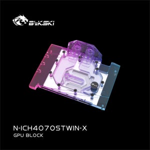 INNO3D RTX 4070 SUPER TWIN X2 RTX4070TI ICHILL X3 비디오 카드용 Bykski GPU 워터 블록, 풀 커버 디자인 N-ICH4070STWIN-