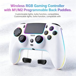 PS5 MAC iOS Steam PC 안드로이드 무선 컨트롤러 RGB 홀 이펙트 리모트 센싱 FPS 게임용 리니어 트리거 게임 컨트롤러