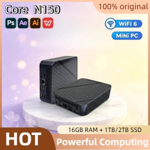 2026 인텔 N150 휴대용 미니 PC 16GB DDR4 M.2 NVMe SSD 512GB 트리플 4K WiFi6 BT5.2 저소음 냉각 데스크탑 프로 사무실 가정용