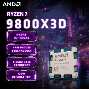 AMD Ryzen 7 9800X3D (예상) 게이밍 CPU - 차세대 8코어/16스레드 최대 5.7GHz, 104MB+ 캐시(3D V-Cache) Zen 5 소켓 AM5 - 쿨러 