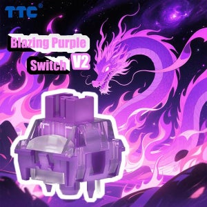TTC 블레이징 퍼플 V2 스위치 RGB 5핀 고속 트리거 HIFI 리니어 기계식 키보드 스위치 공장 윤활 AULA F75용
