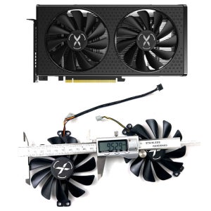 XFX Radeon RX 6600 XT 8GB Speedster SWFT 210 코어 비디오 팬용 95mm 4핀 FDC10U12S9-C 팬 대신 저소음 쿨링 팬